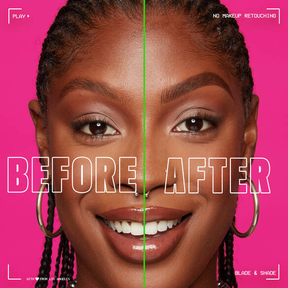 Blade & Shade's dual edged tip creates blade-thin, hairlike strokes + a natural shaded fill.