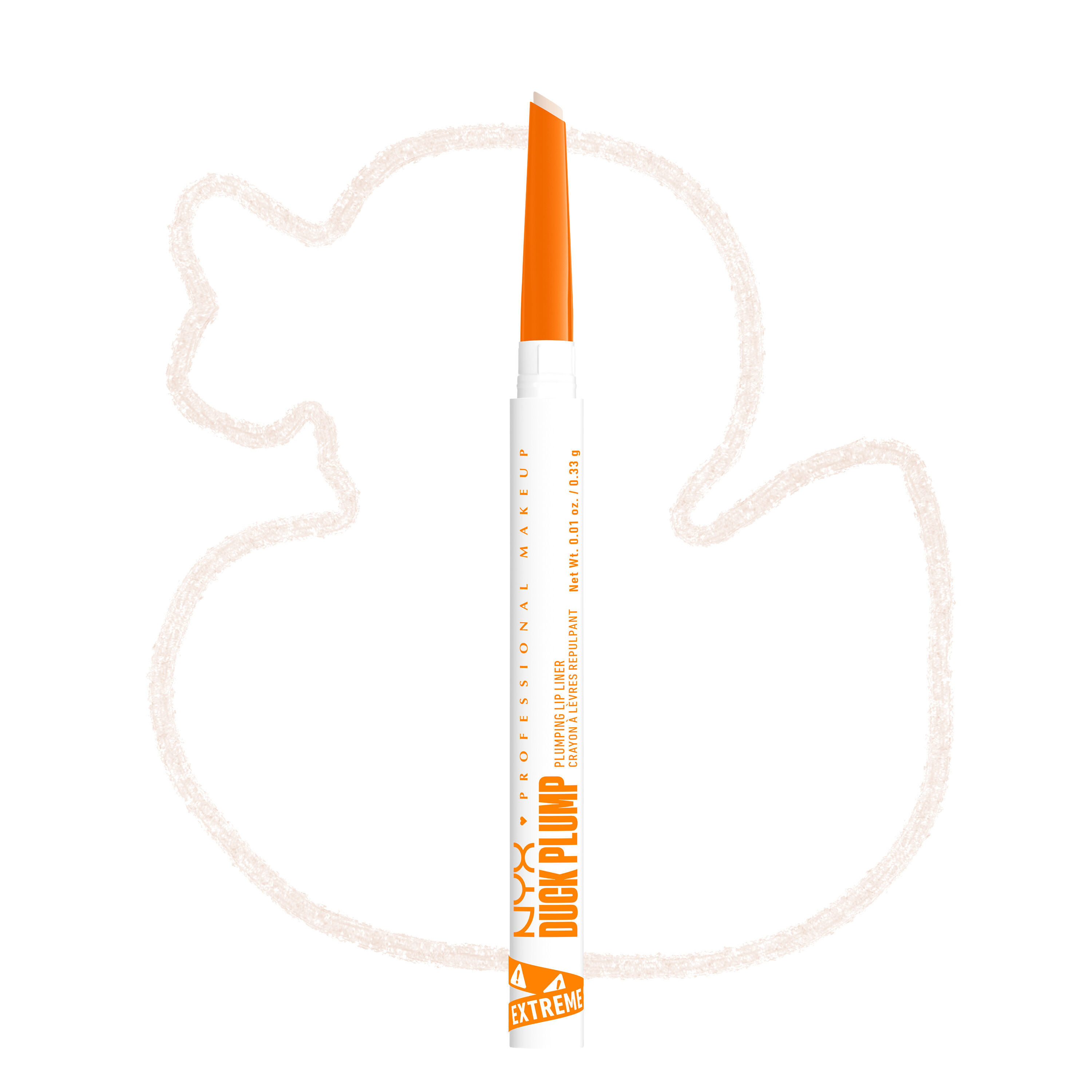 A product shot of NYX’s Duck Plump Plumping Lip Liner.