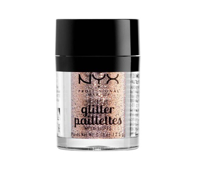 NYX Professional Metallic Eye Glitter in Goldstone – perfect for fun Xmas party makeup looks
