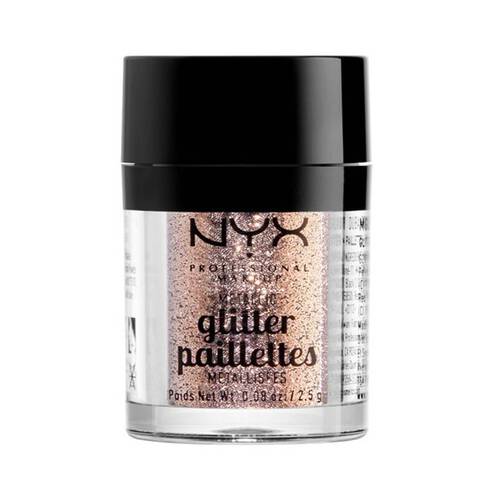 NYX Professional Metallic Eye Glitter in Goldstone – perfect for fun Xmas party makeup looks