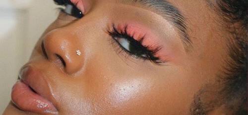 model wearing the Born to Glow foundation for dewy skin