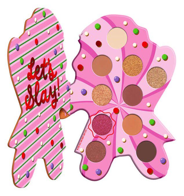 NYX Professional Holiday Gingerbaddie Palette, featuring 10 shades of eyeshadow for Christmas