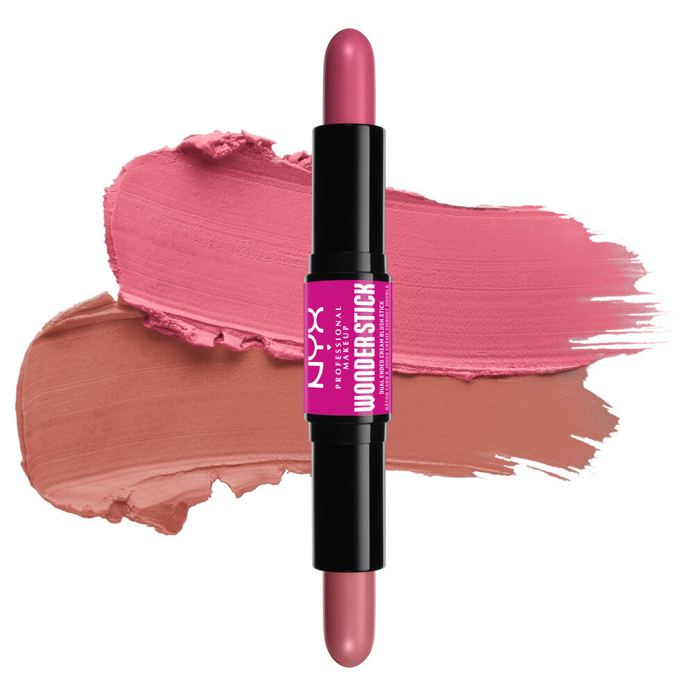 NYX Professional Makeup Wonder Stick Cream Blush in Light Peach + Baby Pink