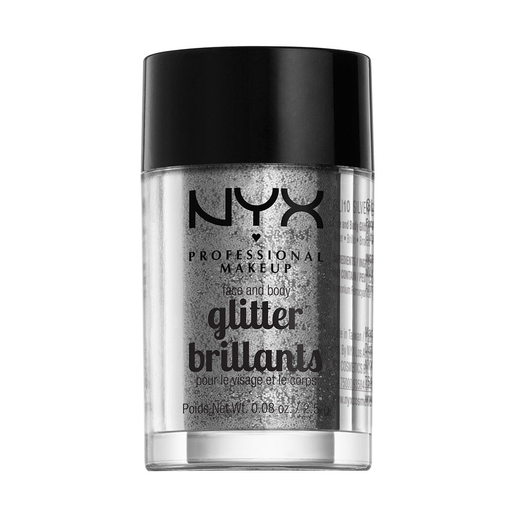 NYX Professional Makeup Face & Body Glitter in Silver